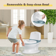 Load image into Gallery viewer, Kids Realistic Flushing Sound Lighting Potty Training Transition Toilet -Blue
