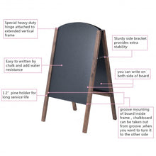 Load image into Gallery viewer, 31.5&quot; Wood A-Frame Sidewalk Signage Chalkboard
