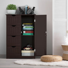 Load image into Gallery viewer, Standing Indoor Wooden Cabinet with 4 Drawers-Brown
