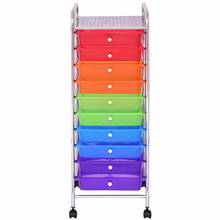 Load image into Gallery viewer, 10 Drawers Rolling Metal Storage Cart
