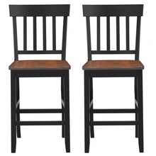 Load image into Gallery viewer, Set of 2 24" Barstool Solid Wood Rake Back
