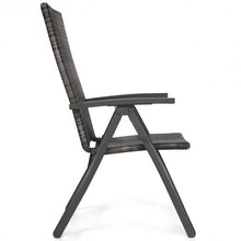 Load image into Gallery viewer, 2 pcs Rattan Folding Reclining  Outdoor Wicker Portable Chairs
