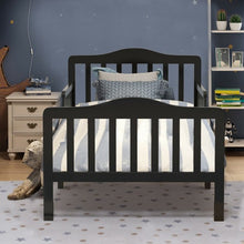 Load image into Gallery viewer, Classic Kids Wood Bed with Guardrails-Black
