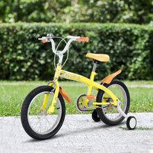 Load image into Gallery viewer, 16&quot; Outdoor Sports Kids Bicycle with Training Wheels Bell-Yellow
