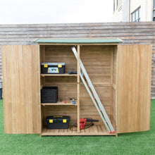 Load image into Gallery viewer, 64&quot; Wooden Storage Shed Outdoor Fir Wood Cabinet
