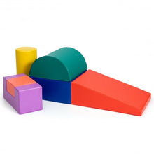 Load image into Gallery viewer, 6 Piece Climb Crawl Play Set Indoor Kids  Toddler -Red

