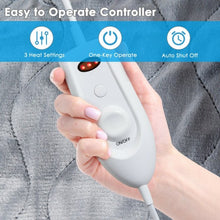 Load image into Gallery viewer, Flannel Electric Blanket Heated Throw with 3 Heat Settings
