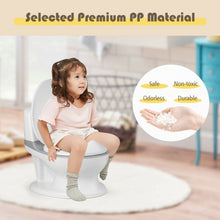 Load image into Gallery viewer, Kids Realistic Flushing Sound Lighting Potty Training Transition Toilet -Gray
