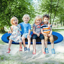 Load image into Gallery viewer, 60&quot; Saucer Surf Outdoor Adjustable Swing Set-Blue+Black
