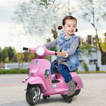 Load image into Gallery viewer, 6V Kids Ride On Vespa Scooter Motorcycle for Toddler-Pink
