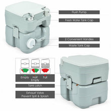Load image into Gallery viewer, 5.3 Gallon 20L Outdoor Portable Toilet w/Level Indicator for RV Travel Camping
