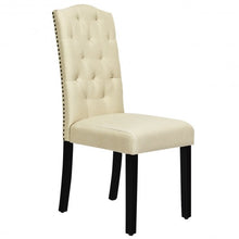Load image into Gallery viewer, Set of 2 Tufted Upholstered Dining Chair-Beige
