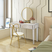 Load image into Gallery viewer, Mirrored Makeup Table Desk Vanity for Women with Drawers
