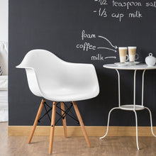 Load image into Gallery viewer, Set of 2 Mid-Century Dining Arm Chairs with Wood Legs

