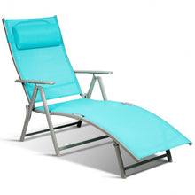 Load image into Gallery viewer, Outdoor Lightweight Folding Chaise Lounge Chair-Blue
