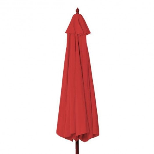 9Ft Patio Umbrella Cover Canopy Replacement Top Outdoor Tan Red for 8 Ribs