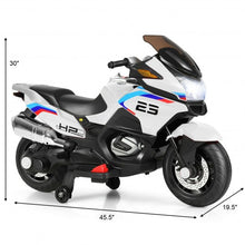 Load image into Gallery viewer, 12V Kids Ride On Motorcycle Electric Motor Bike-White
