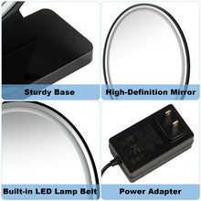 Load image into Gallery viewer, Hollywood Vanity Lighted Makeup Mirror Remote Control 4 Color Dimming-Black
