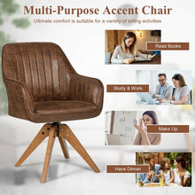 Load image into Gallery viewer, Mid Century Hot-Stamping Cloth Swivel Accent Chair
