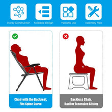 Load image into Gallery viewer, 2 PCS Patio Adjustable Folding Recliner Chairs-Gray
