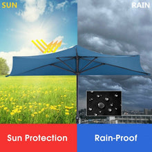 Load image into Gallery viewer, 9Ft Patio Bistro Half Round Umbrella -Blue
