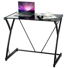 Load image into Gallery viewer, Glass Top Computer Desk Writing Study Workstation
