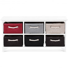 Load image into Gallery viewer, Wooden Basket Storage Chest with 6 Drawer Baskets

