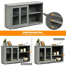 Load image into Gallery viewer, Sideboard Buffet Cupboard Storage Cabinet with Sliding Door-Gray
