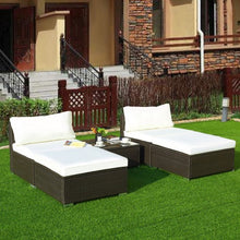 Load image into Gallery viewer, 5 pcs Patio Sectional Lounge Rattan Wicker Sofa Furniture Set
