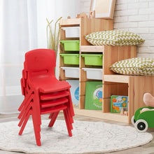 Load image into Gallery viewer, 4-pack Kids Plastic Stackable Classroom Chairs-Red

