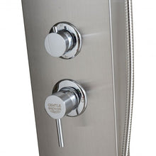 Load image into Gallery viewer, 57&quot; Stainless Rainfall Waterfall Panel Shower w/ Massage Jets
