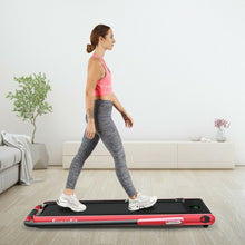 Load image into Gallery viewer, 2-in-1 Folding Treadmill with RC Bluetooth Speaker LED Display-Red
