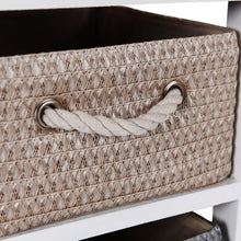 Load image into Gallery viewer, Nightstands Storage Drawer Cabinet Chest with 5 Woven Baskets
