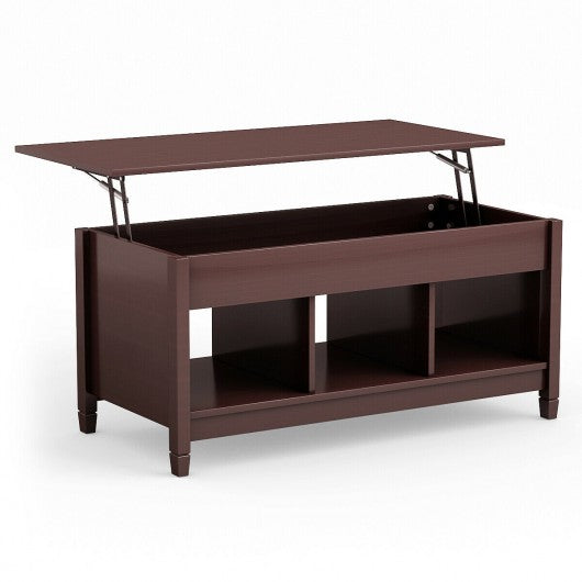 Lift Top Coffee Table with Hidden Storage Compartment-Coffee