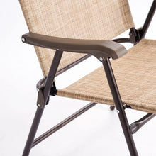 Load image into Gallery viewer, Set of 2 Patio Folding Sling Back Camping Deck Chairs-Beige
