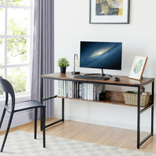 Load image into Gallery viewer, 55&quot; Computer Desk Writing Table Workstation Home Office w/ Bookshelf-RB
