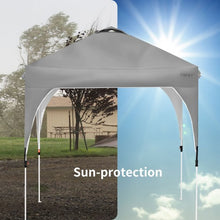Load image into Gallery viewer, 6.6 x 6.6 FT Pop Up Height Adjustable Canopy Tent with Roller Bag-Gray

