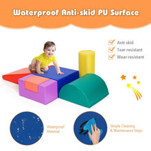 Load image into Gallery viewer, 6 Piece Climb Crawl Play Set Indoor Kids  Toddler -Red
