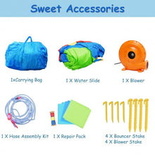 Load image into Gallery viewer, Hippo Inflatable Water Slide Bounce House with Air Blower
