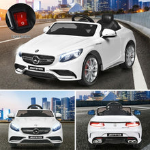 Load image into Gallery viewer, 12 V Mercedes-Benz S63 Licensed Kids Ride On Car-White
