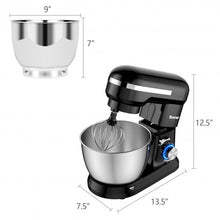 Load image into Gallery viewer, 4.8 Qt 8-speed Electric Food Mixer with Dough Hook Beater-Black
