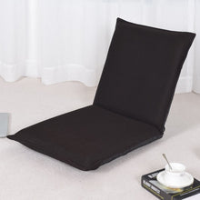 Load image into Gallery viewer, Adjustable 6-position Floor Chair Folding Lazy Man Sofa Chair-Coffee
