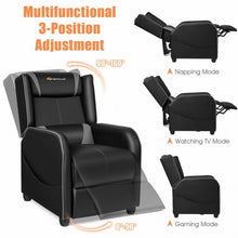 Load image into Gallery viewer, Home Massage Gaming Recliner Chair-Gray
