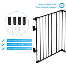 Load image into Gallery viewer, 6 Panel Metal Gate Baby Pet Fence Safe Playpen Barrier-Black
