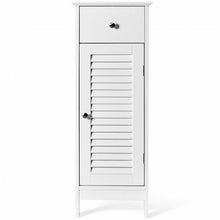 Load image into Gallery viewer, Woodern Bathroom Floor Storage Cabinet with Drawer and Shutter Door
