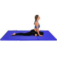 Load image into Gallery viewer, 6&#39; x 4&#39; Tri-Fold Gymnastics Mat Thick Folding Panel-Blue
