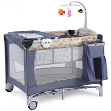 Load image into Gallery viewer, Foldable 2 Color Baby Crib Playpen Playard-Gray
