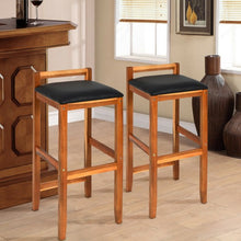 Load image into Gallery viewer, Set of 2 Acacia Solid Wood Counter Height Bar Stool
