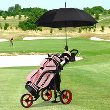 Load image into Gallery viewer, 3 Wheels Folding Golf Push Cart with Seat Scoreboard and Adjustable Handle-Red
