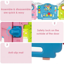 Load image into Gallery viewer, 16 Panel Activity Center Baby Playpen with Gate
